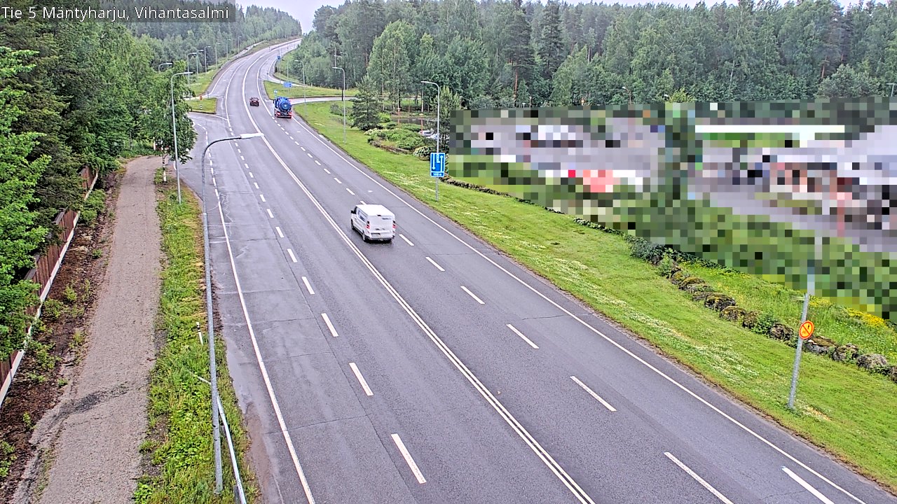Weather Camera Image Väg 5 Mäntyharju, Vihantasal, Mäntyharju, Etelä-Savo