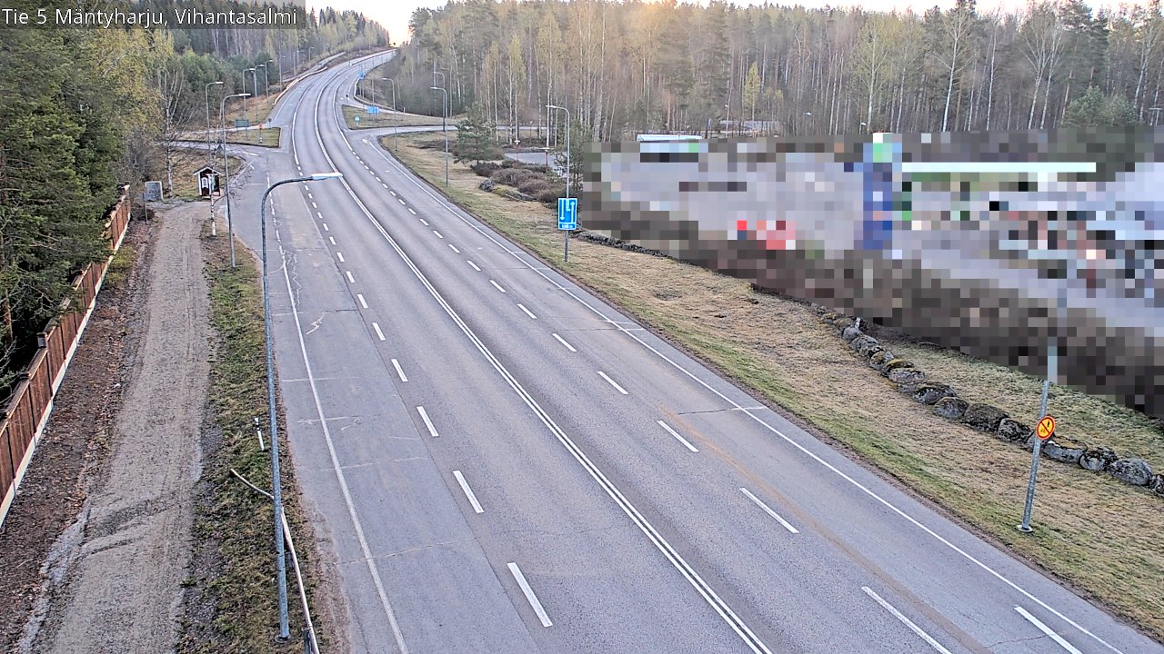Weather Camera Image Väg 5 Mäntyharju, Vihantasal, Mäntyharju, Etelä-Savo