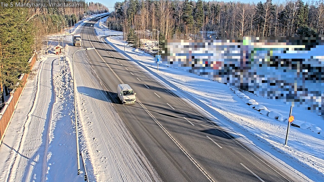Weather Camera Image Väg 5 Mäntyharju, Vihantasal, Mäntyharju, Etelä-Savo