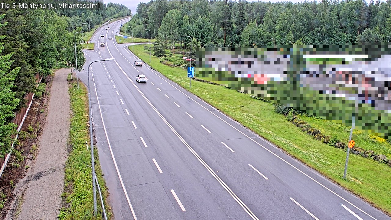 Weather Camera Image Väg 5 Mäntyharju, Vihantasal, Mäntyharju, Etelä-Savo