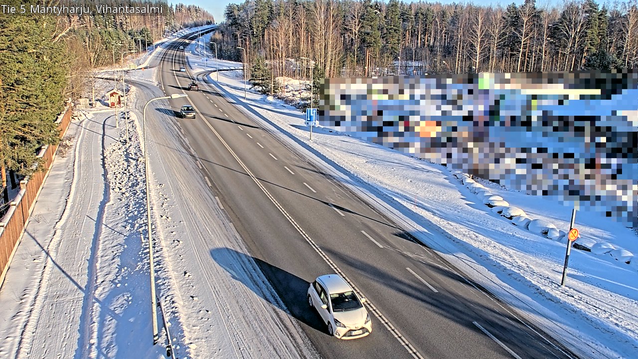 Weather Camera Image Väg 5 Mäntyharju, Vihantasal, Mäntyharju, Etelä-Savo