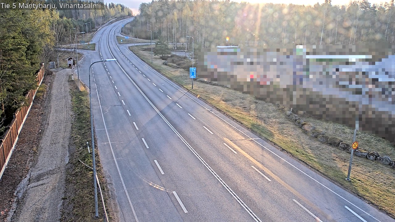 Weather Camera Image Väg 5 Mäntyharju, Vihantasal, Mäntyharju, Etelä-Savo