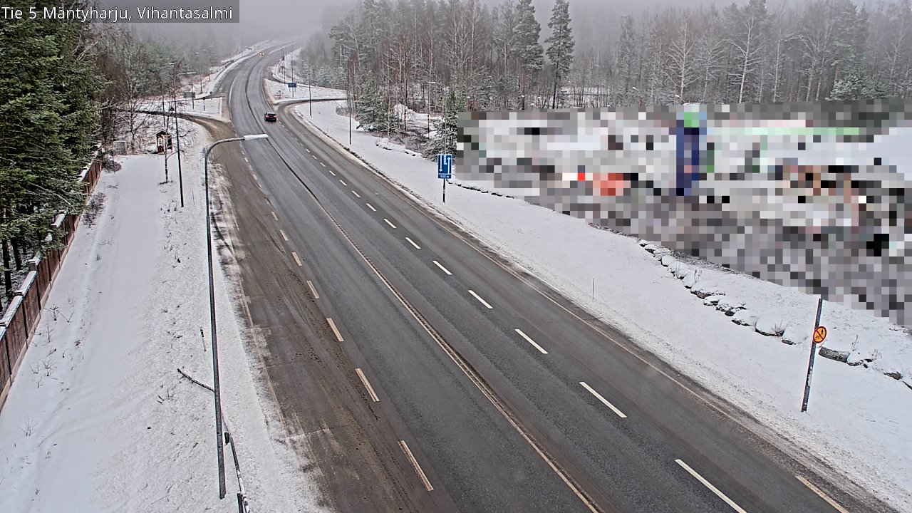 Weather Camera Image Väg 5 Mäntyharju, Vihantasal, Mäntyharju, Etelä-Savo