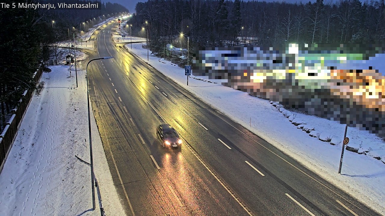 Weather Camera Image Väg 5 Mäntyharju, Vihantasal, Mäntyharju, Etelä-Savo
