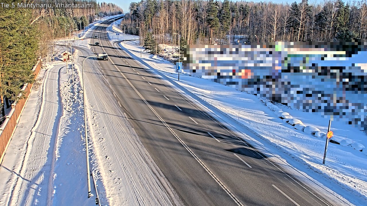 Weather Camera Image Väg 5 Mäntyharju, Vihantasal, Mäntyharju, Etelä-Savo
