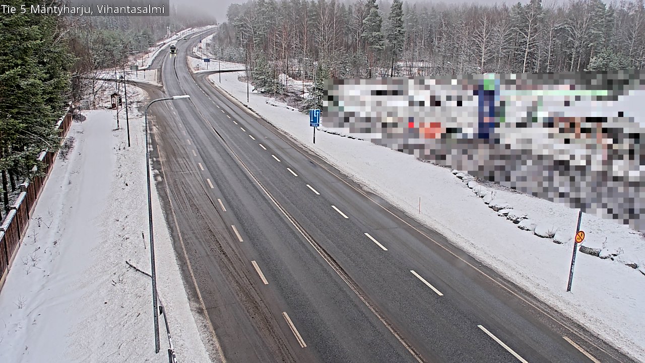 Weather Camera Image Väg 5 Mäntyharju, Vihantasal, Mäntyharju, Etelä-Savo