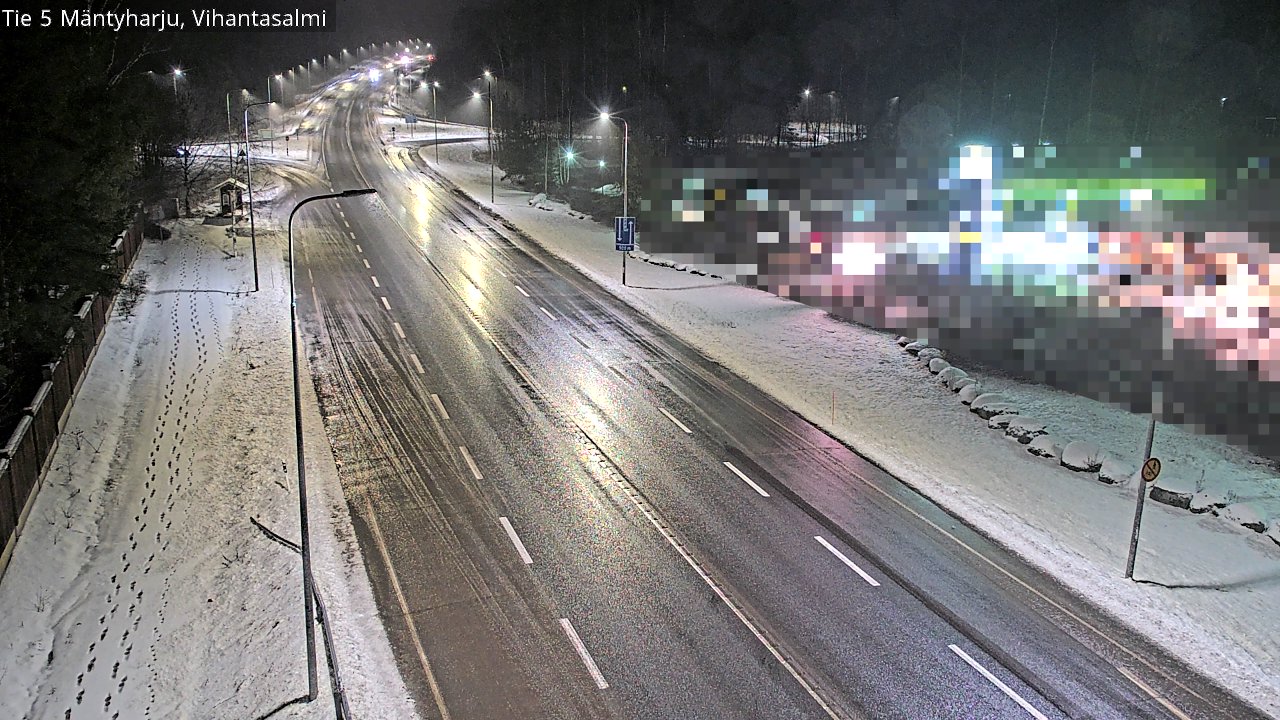 Weather Camera Image Väg 5 Mäntyharju, Vihantasal, Mäntyharju, Etelä-Savo