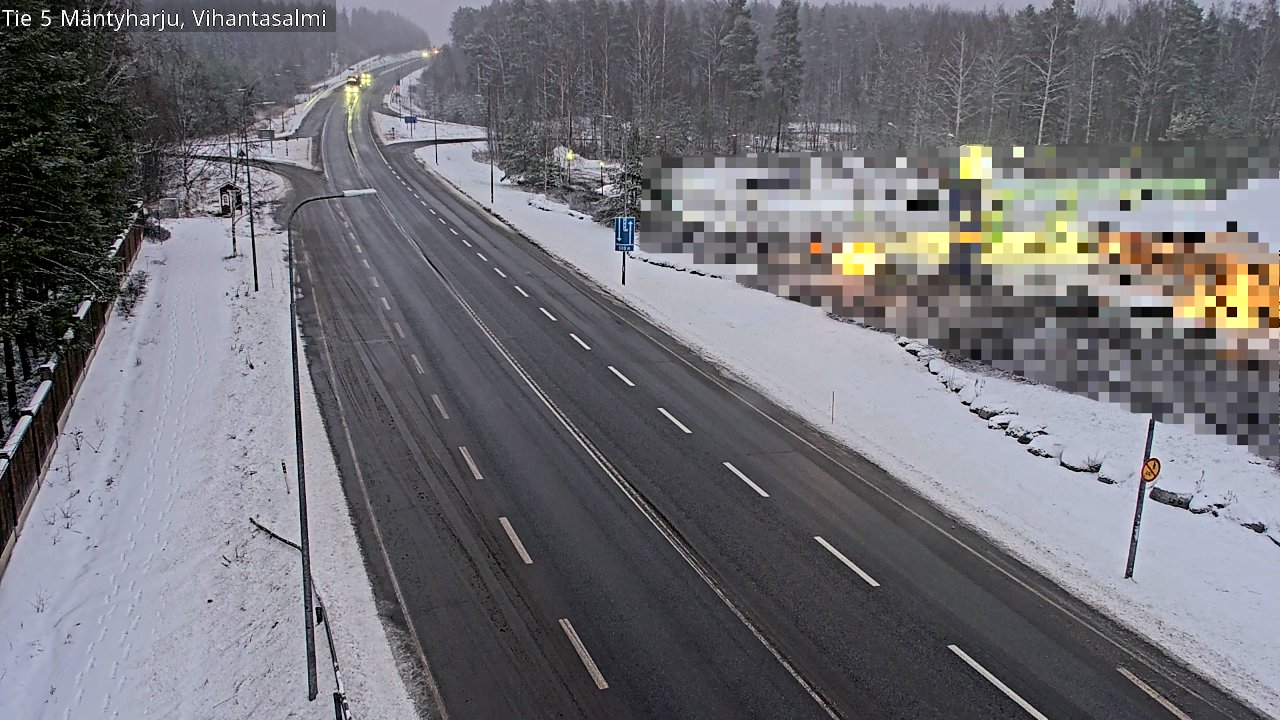 Weather Camera Image Väg 5 Mäntyharju, Vihantasal, Mäntyharju, Etelä-Savo
