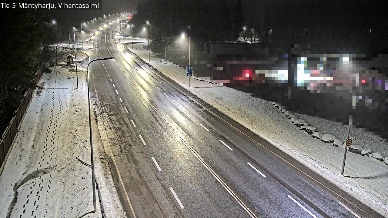 Weather Camera Image Väg 5 Mäntyharju, Vihantasal, Mäntyharju, Etelä-Savo
