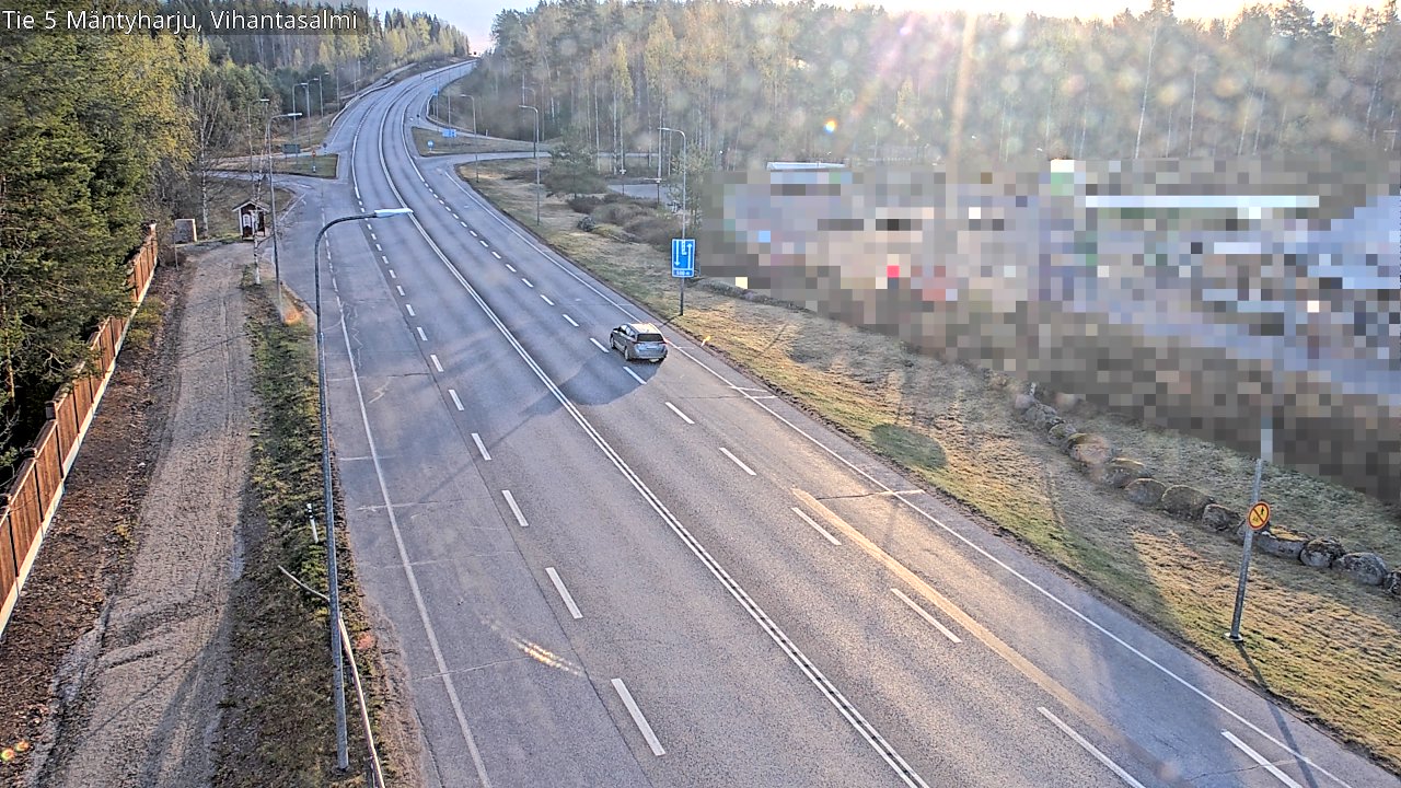 Weather Camera Image Väg 5 Mäntyharju, Vihantasal, Mäntyharju, Etelä-Savo