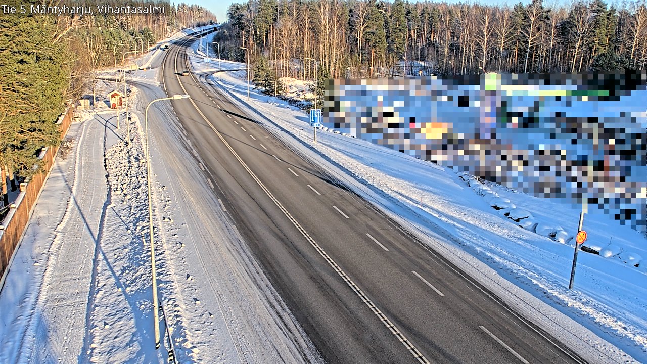 Weather Camera Image Väg 5 Mäntyharju, Vihantasal, Mäntyharju, Etelä-Savo
