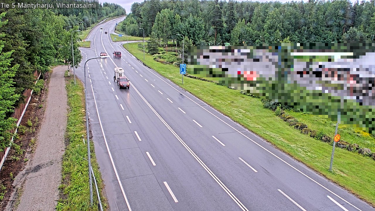 Weather Camera Image Väg 5 Mäntyharju, Vihantasal, Mäntyharju, Etelä-Savo