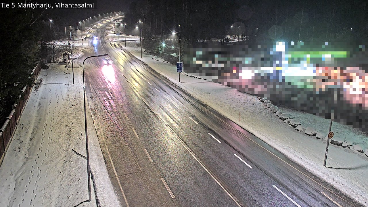 Weather Camera Image Väg 5 Mäntyharju, Vihantasal, Mäntyharju, Etelä-Savo