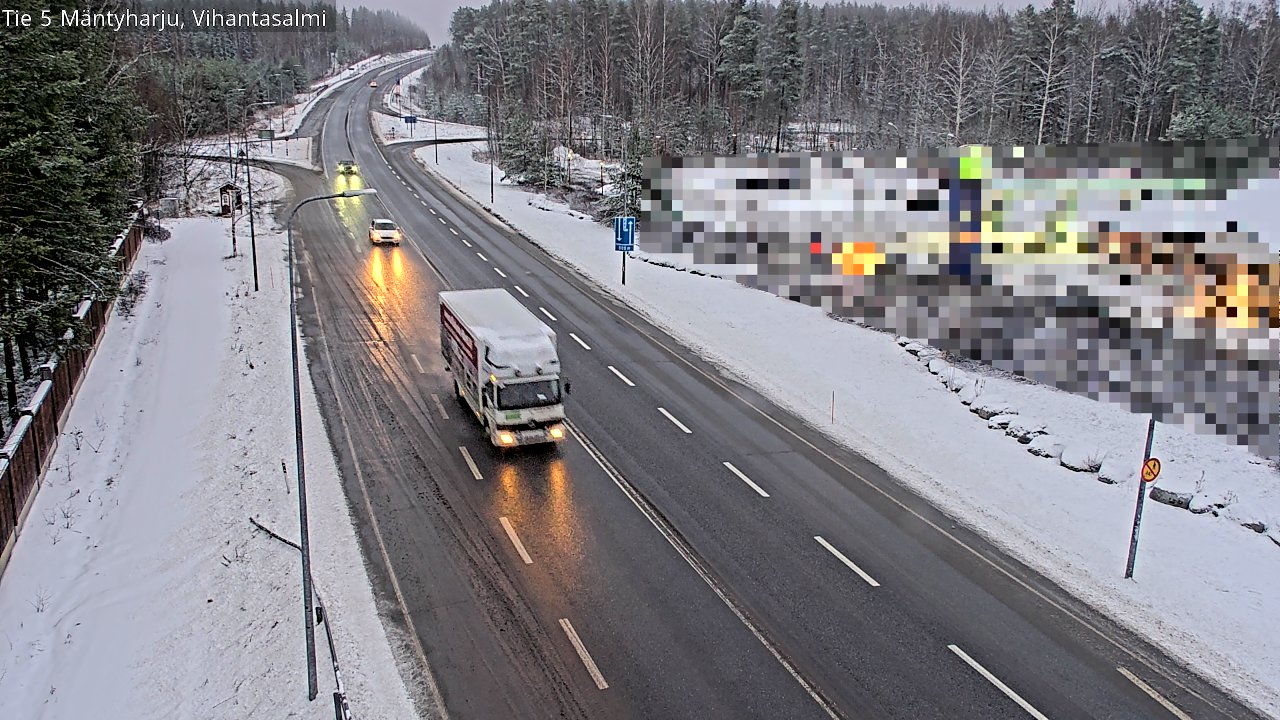 Weather Camera Image Väg 5 Mäntyharju, Vihantasal, Mäntyharju, Etelä-Savo