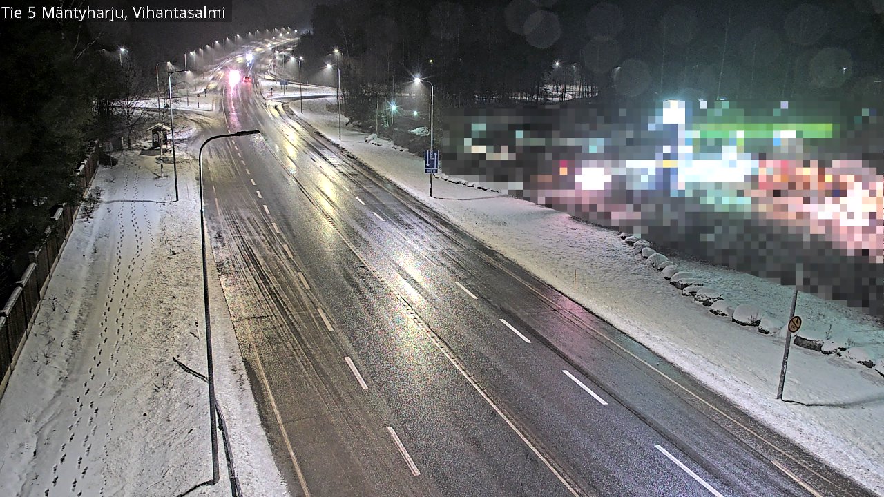 Weather Camera Image Väg 5 Mäntyharju, Vihantasal, Mäntyharju, Etelä-Savo