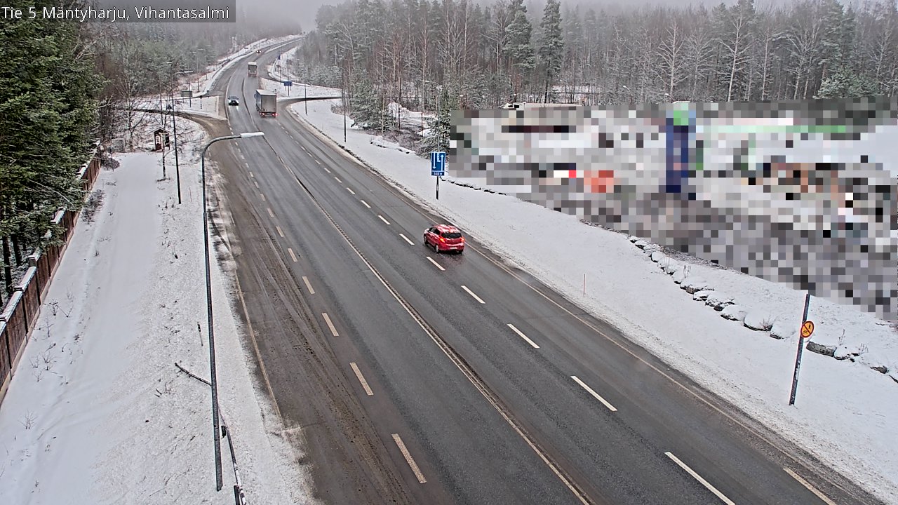 Weather Camera Image Väg 5 Mäntyharju, Vihantasal, Mäntyharju, Etelä-Savo