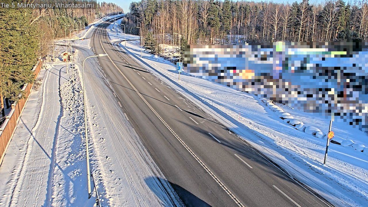 Weather Camera Image Väg 5 Mäntyharju, Vihantasal, Mäntyharju, Etelä-Savo