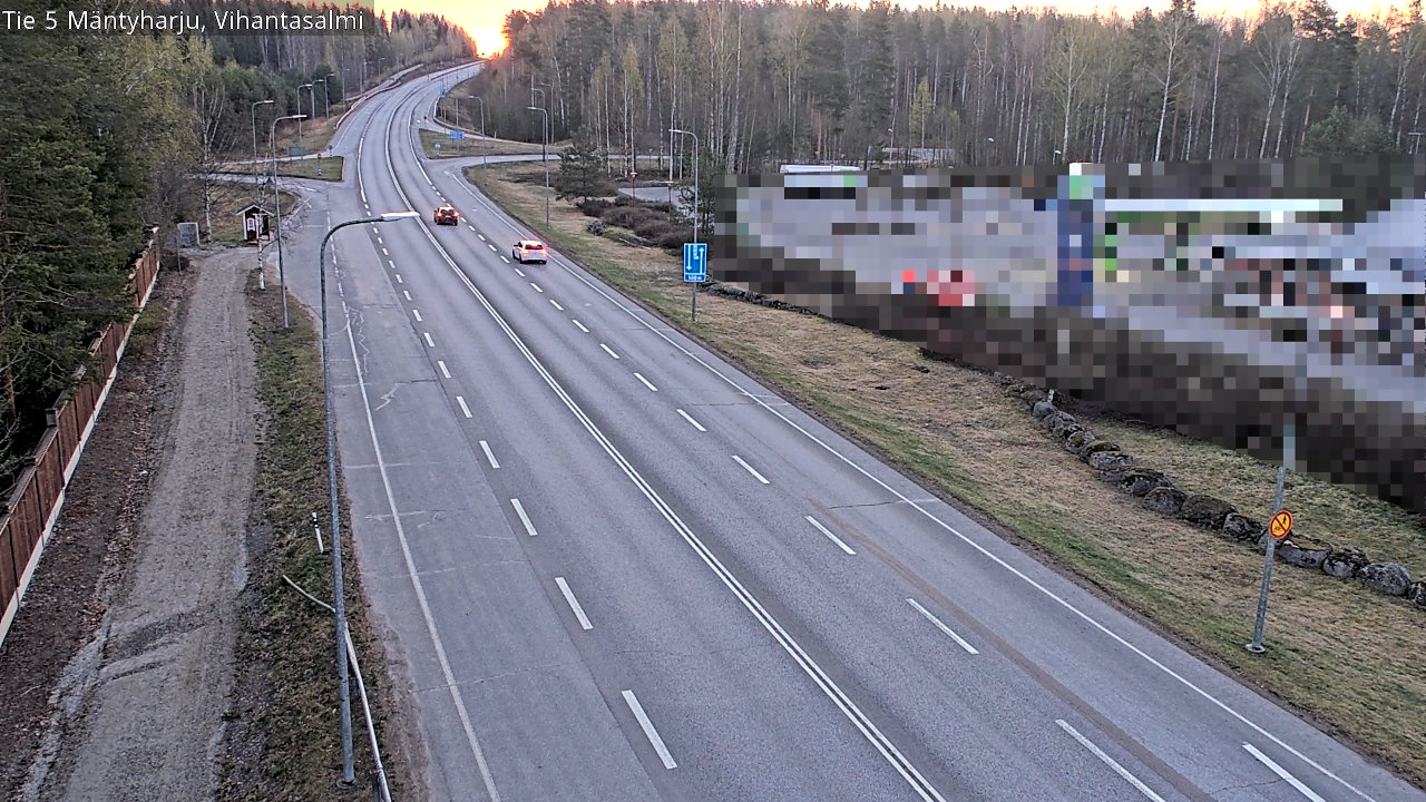 Weather Camera Image Väg 5 Mäntyharju, Vihantasal, Mäntyharju, Etelä-Savo
