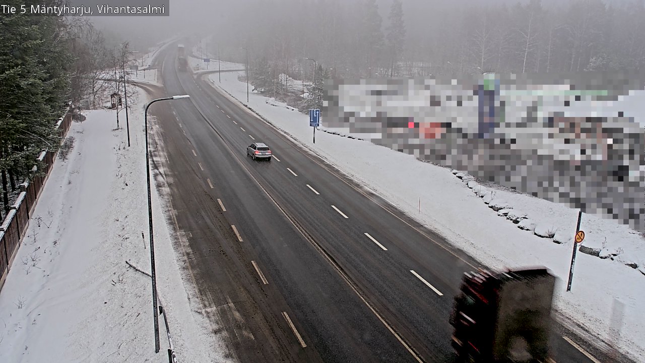 Weather Camera Image Väg 5 Mäntyharju, Vihantasal, Mäntyharju, Etelä-Savo
