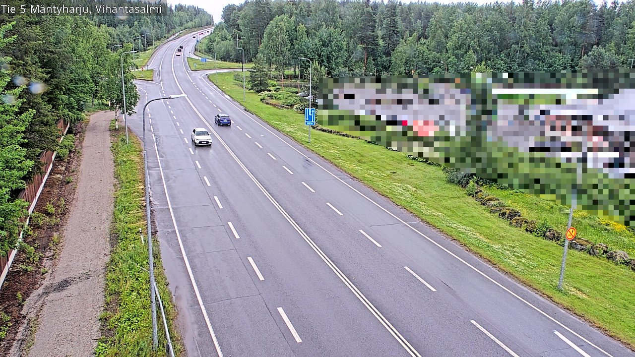Weather Camera Image Väg 5 Mäntyharju, Vihantasal, Mäntyharju, Etelä-Savo