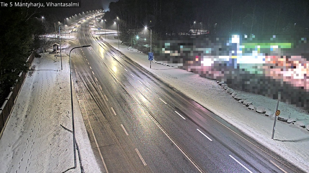 Weather Camera Image Väg 5 Mäntyharju, Vihantasal, Mäntyharju, Etelä-Savo