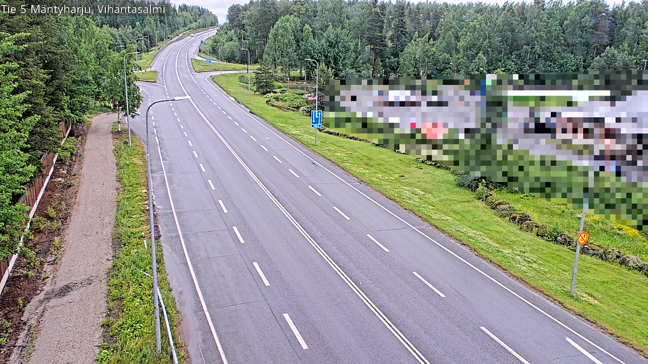 Weather Camera Image Väg 5 Mäntyharju, Vihantasal, Mäntyharju, Etelä-Savo