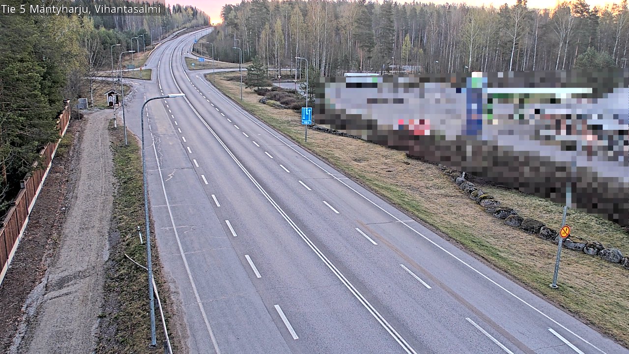 Weather Camera Image Väg 5 Mäntyharju, Vihantasal, Mäntyharju, Etelä-Savo