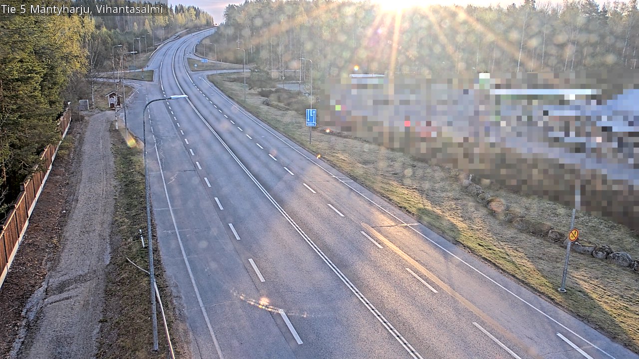 Weather Camera Image Väg 5 Mäntyharju, Vihantasal, Mäntyharju, Etelä-Savo