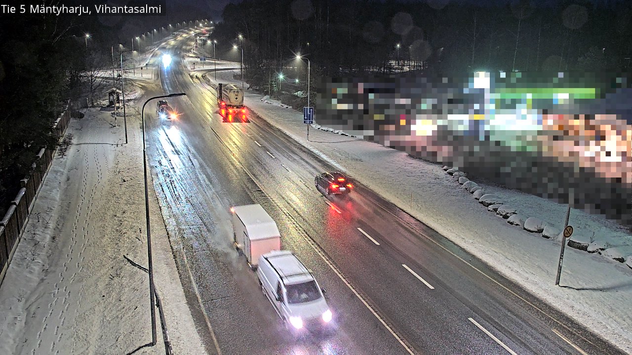 Weather Camera Image Väg 5 Mäntyharju, Vihantasal, Mäntyharju, Etelä-Savo
