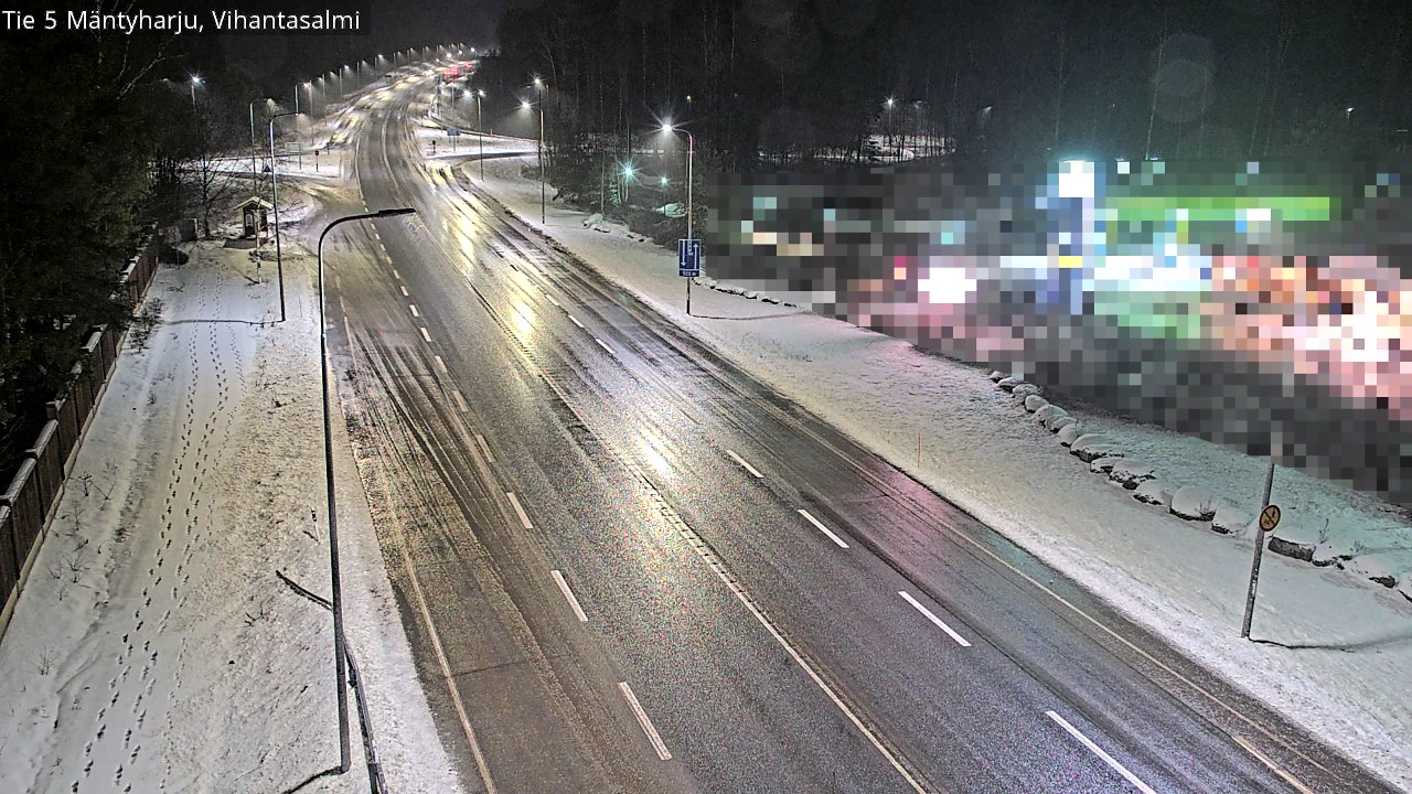 Weather Camera Image Väg 5 Mäntyharju, Vihantasal, Mäntyharju, Etelä-Savo