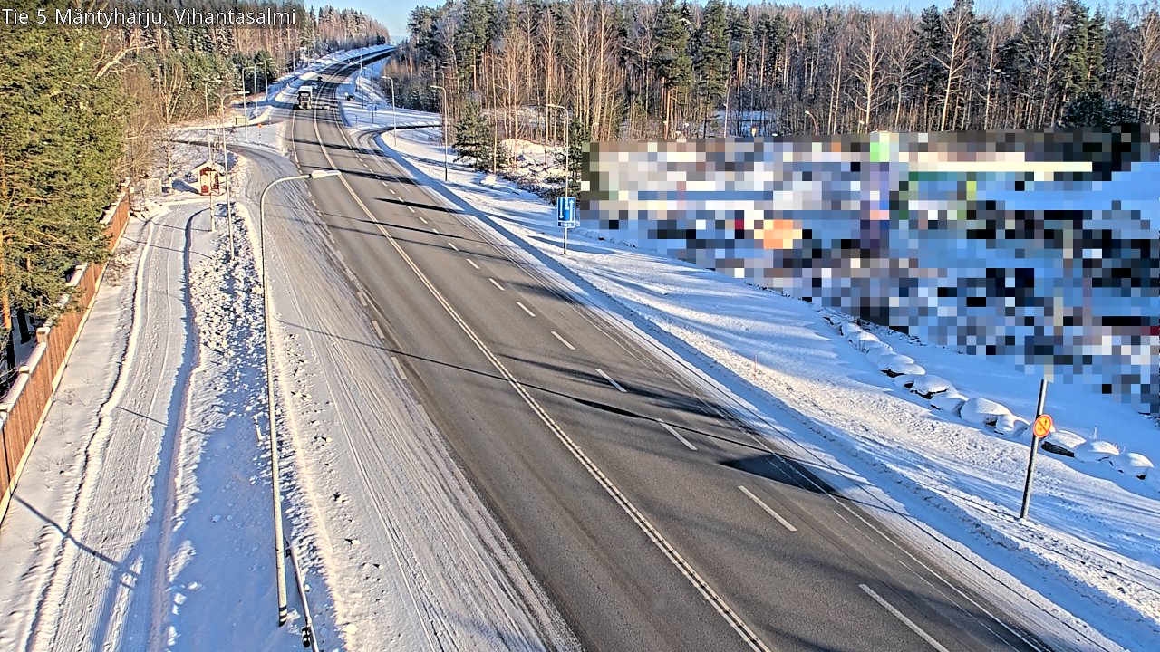Weather Camera Image Väg 5 Mäntyharju, Vihantasal, Mäntyharju, Etelä-Savo