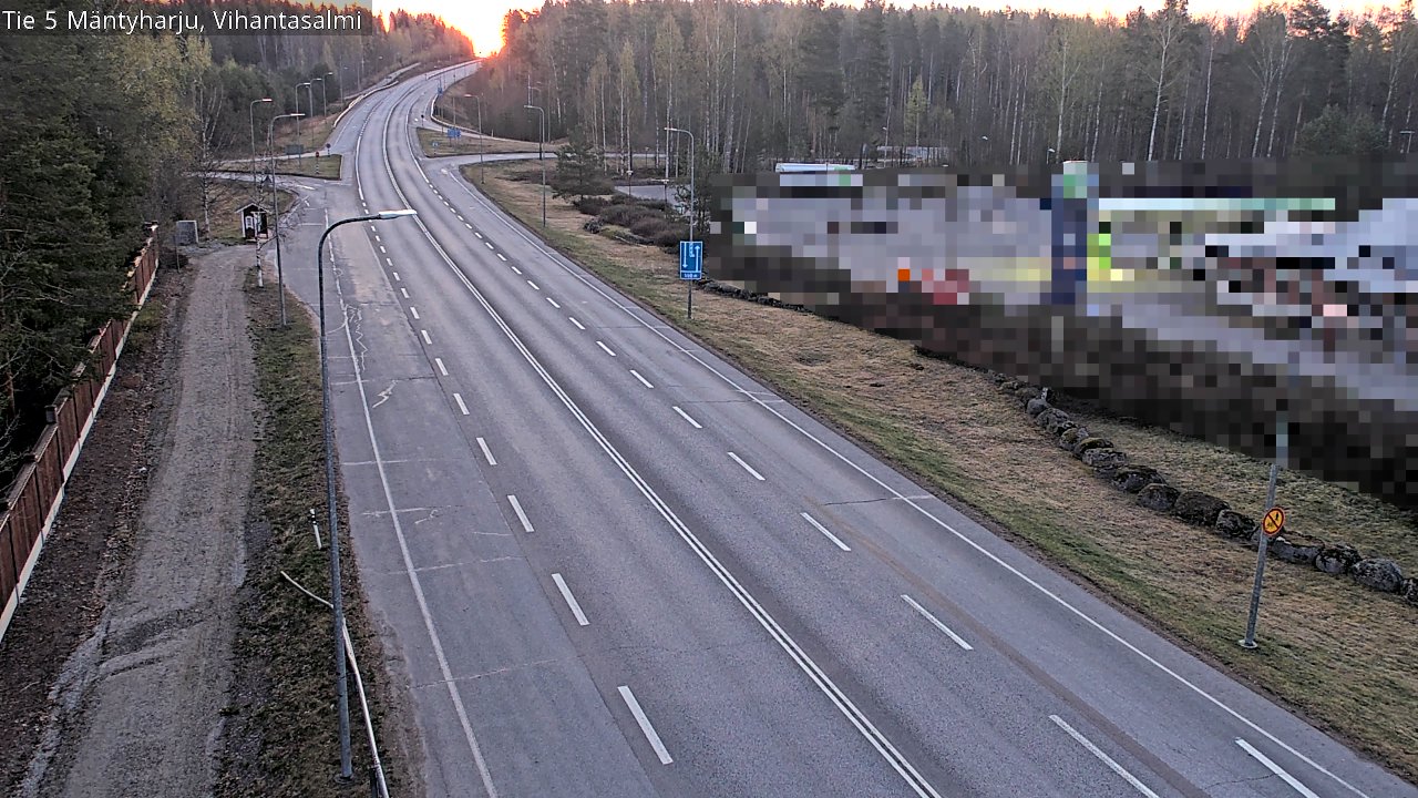 Weather Camera Image Väg 5 Mäntyharju, Vihantasal, Mäntyharju, Etelä-Savo