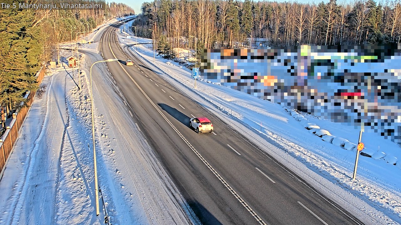 Weather Camera Image Väg 5 Mäntyharju, Vihantasal, Mäntyharju, Etelä-Savo