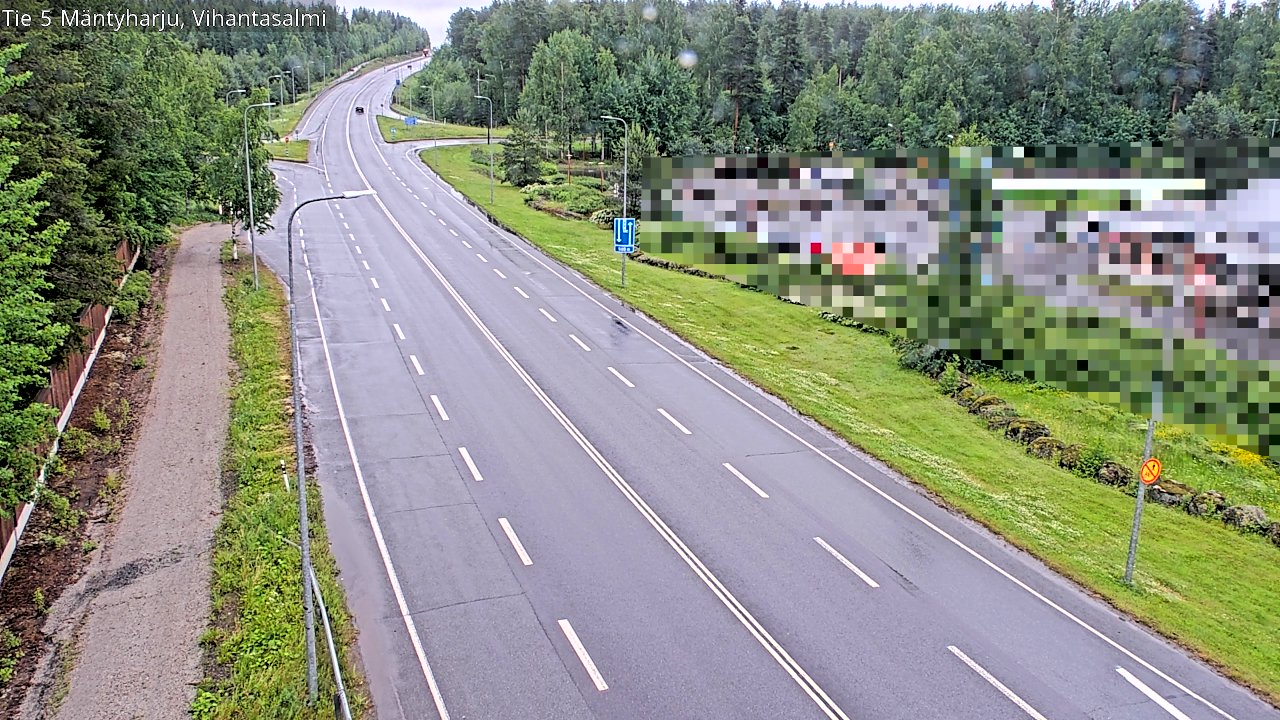 Weather Camera Image Väg 5 Mäntyharju, Vihantasal, Mäntyharju, Etelä-Savo