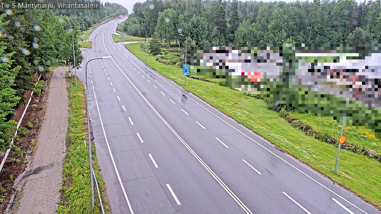 Weather Camera Image Väg 5 Mäntyharju, Vihantasal, Mäntyharju, Etelä-Savo