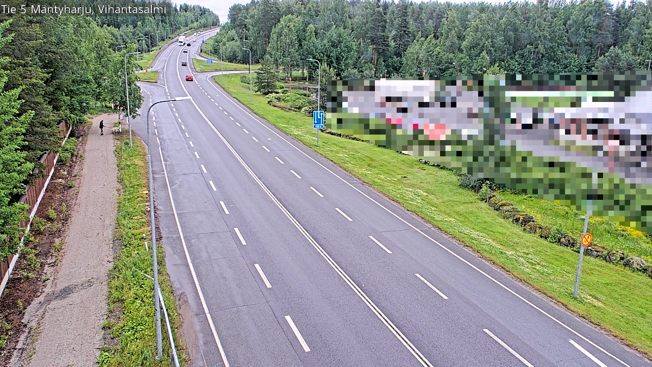 Weather Camera Image Väg 5 Mäntyharju, Vihantasal, Mäntyharju, Etelä-Savo