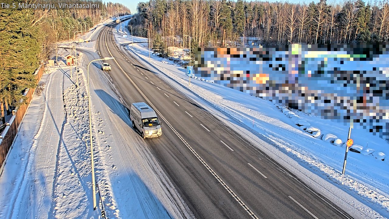 Weather Camera Image Väg 5 Mäntyharju, Vihantasal, Mäntyharju, Etelä-Savo