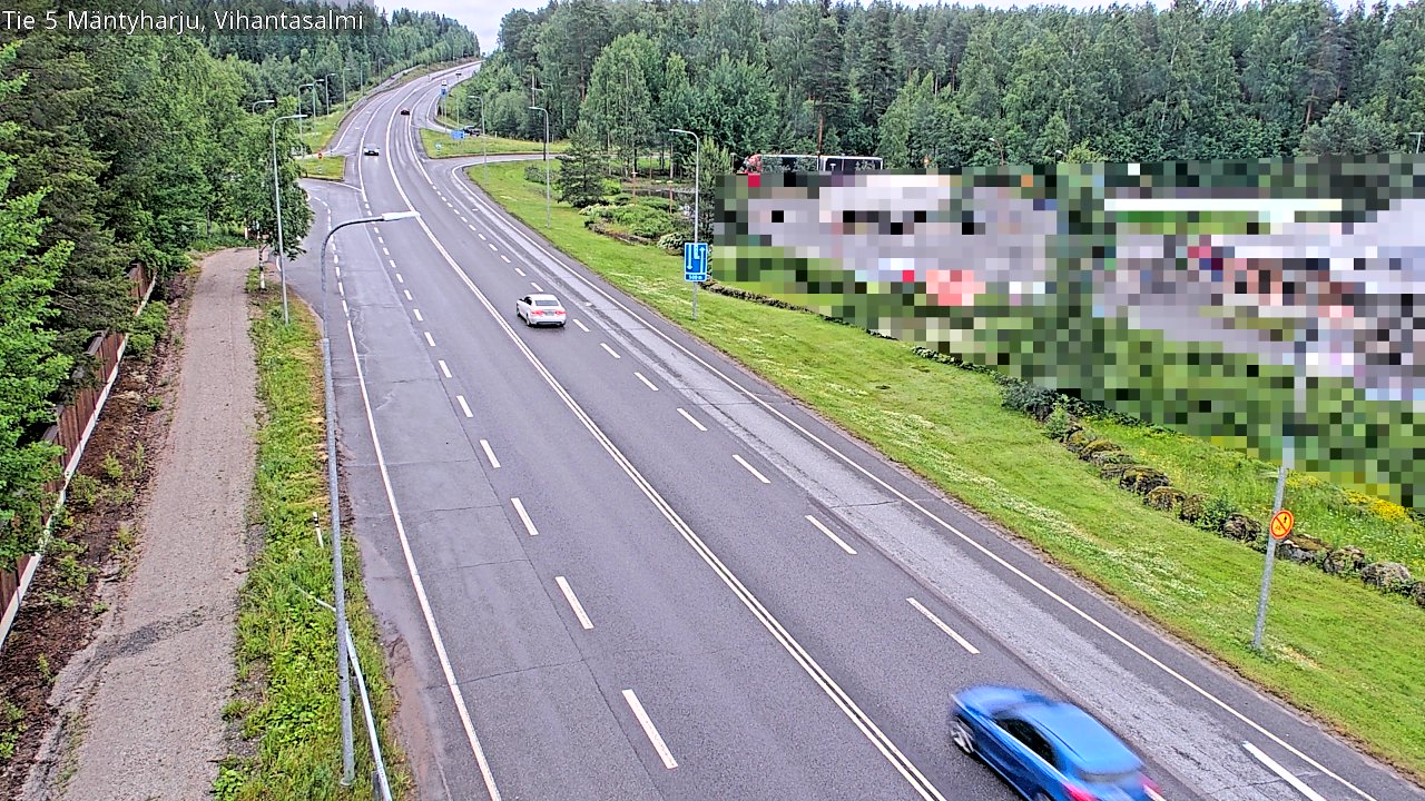 Weather Camera Image Väg 5 Mäntyharju, Vihantasal, Mäntyharju, Etelä-Savo