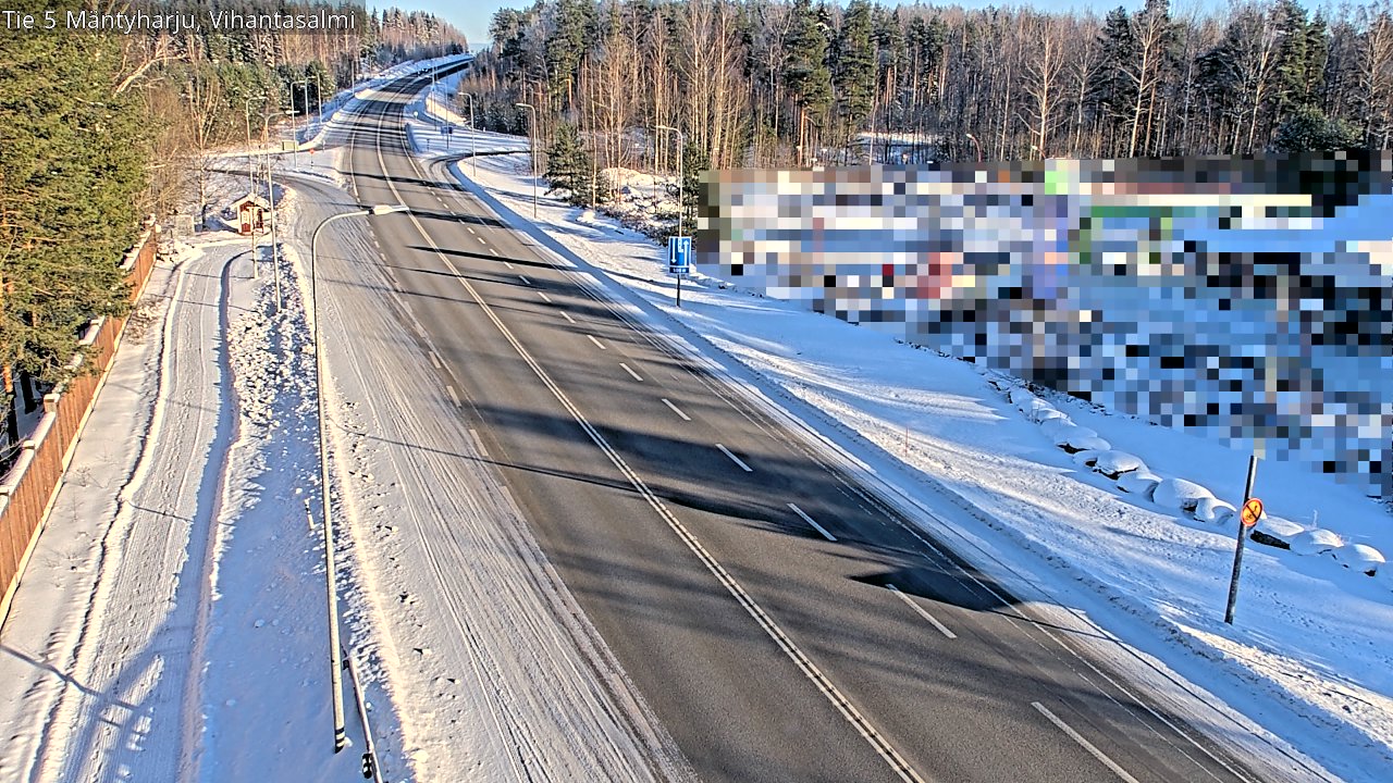 Weather Camera Image Väg 5 Mäntyharju, Vihantasal, Mäntyharju, Etelä-Savo
