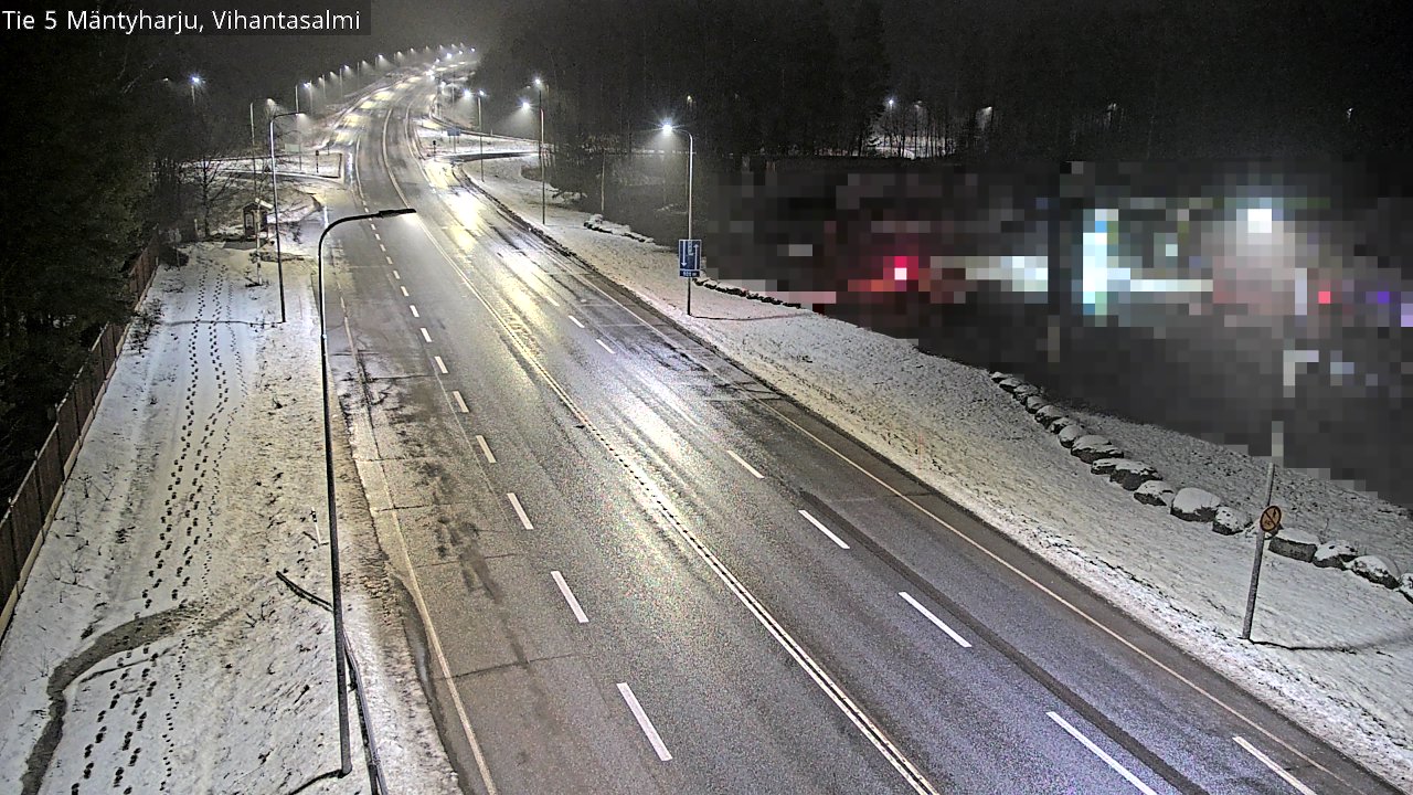 Weather Camera Image Väg 5 Mäntyharju, Vihantasal, Mäntyharju, Etelä-Savo