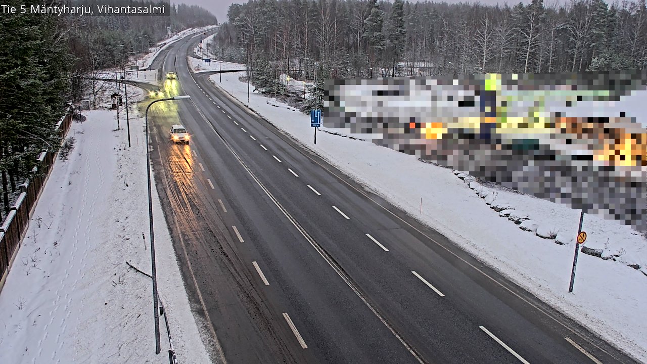 Weather Camera Image Väg 5 Mäntyharju, Vihantasal, Mäntyharju, Etelä-Savo