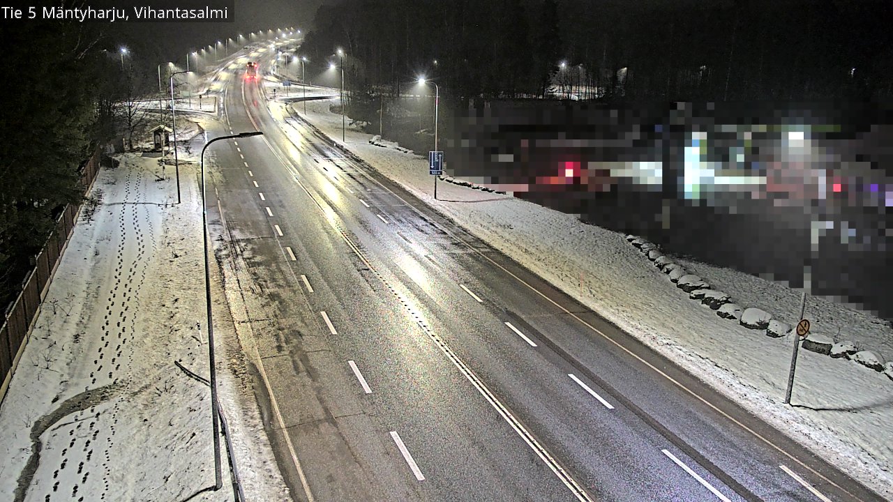 Weather Camera Image Väg 5 Mäntyharju, Vihantasal, Mäntyharju, Etelä-Savo
