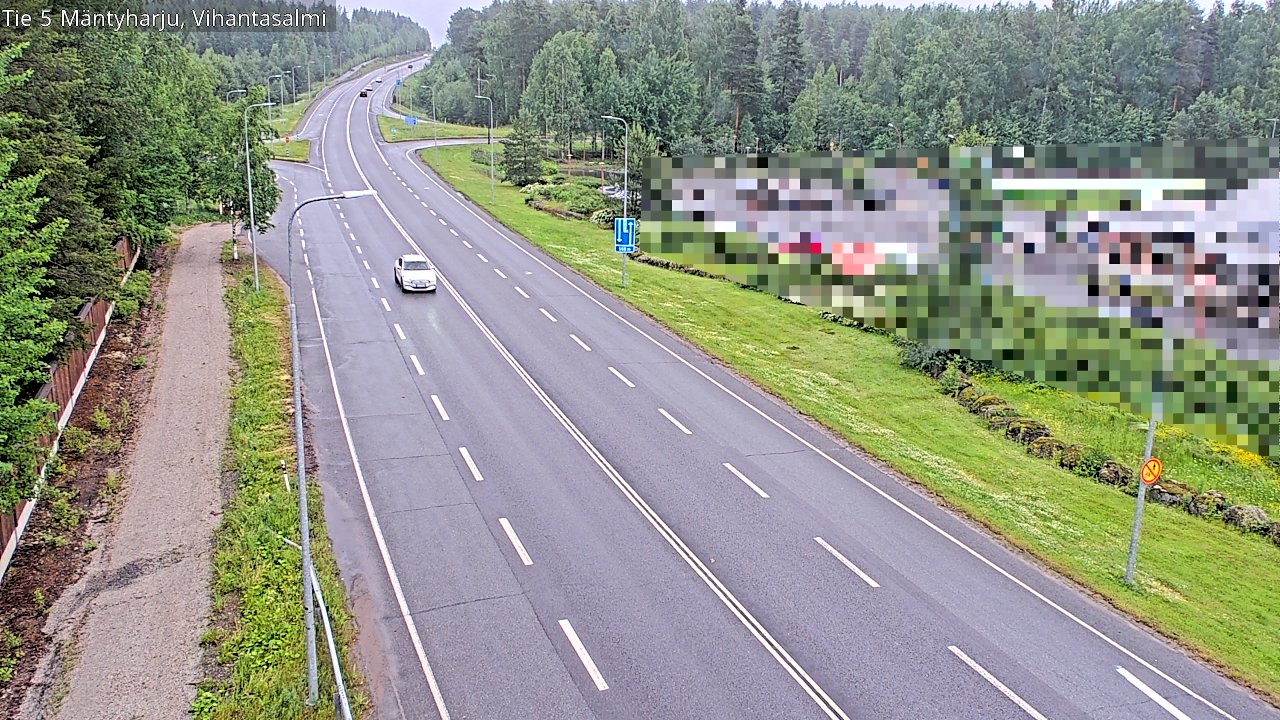 Weather Camera Image Väg 5 Mäntyharju, Vihantasal, Mäntyharju, Etelä-Savo