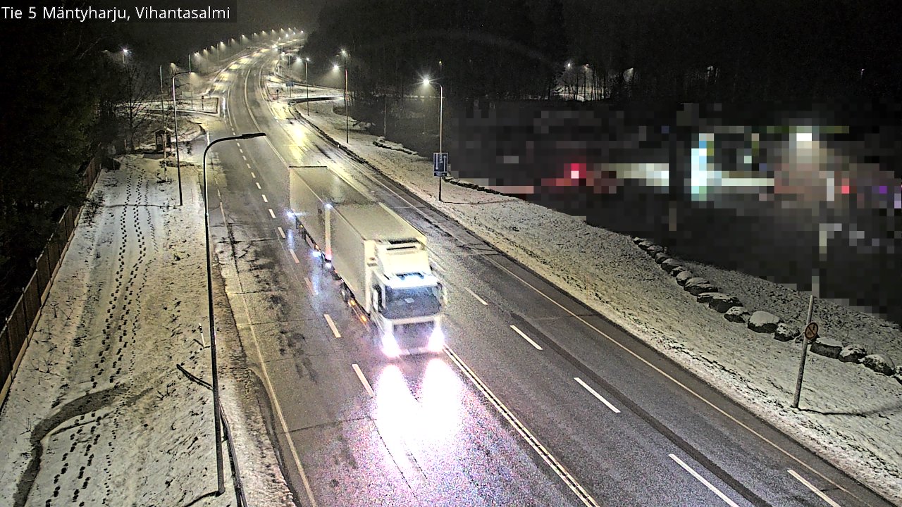 Weather Camera Image Väg 5 Mäntyharju, Vihantasal, Mäntyharju, Etelä-Savo