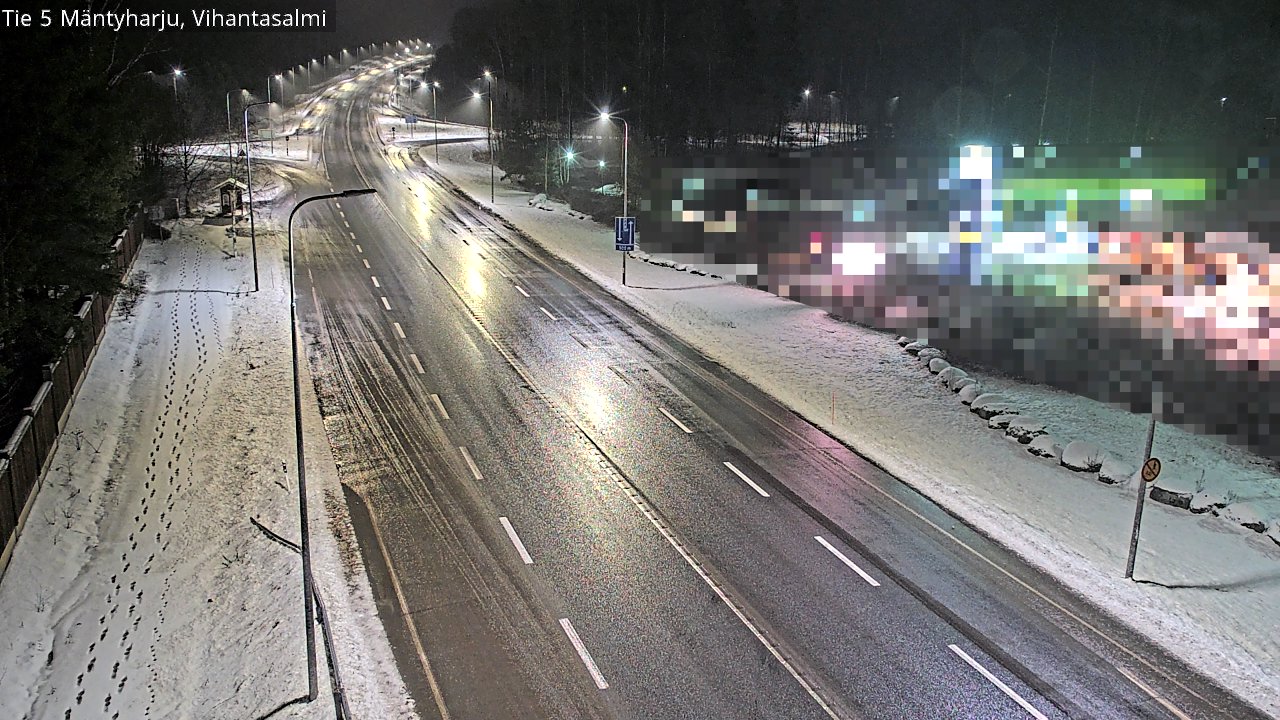 Weather Camera Image Väg 5 Mäntyharju, Vihantasal, Mäntyharju, Etelä-Savo