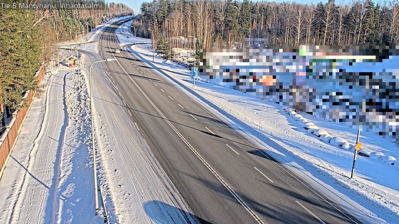 Weather Camera Image Väg 5 Mäntyharju, Vihantasal, Mäntyharju, Etelä-Savo