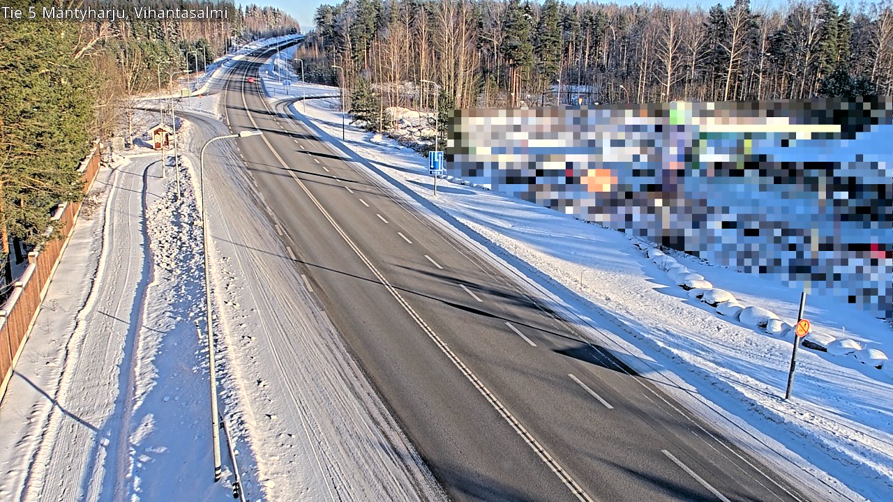 Weather Camera Image Väg 5 Mäntyharju, Vihantasal, Mäntyharju, Etelä-Savo