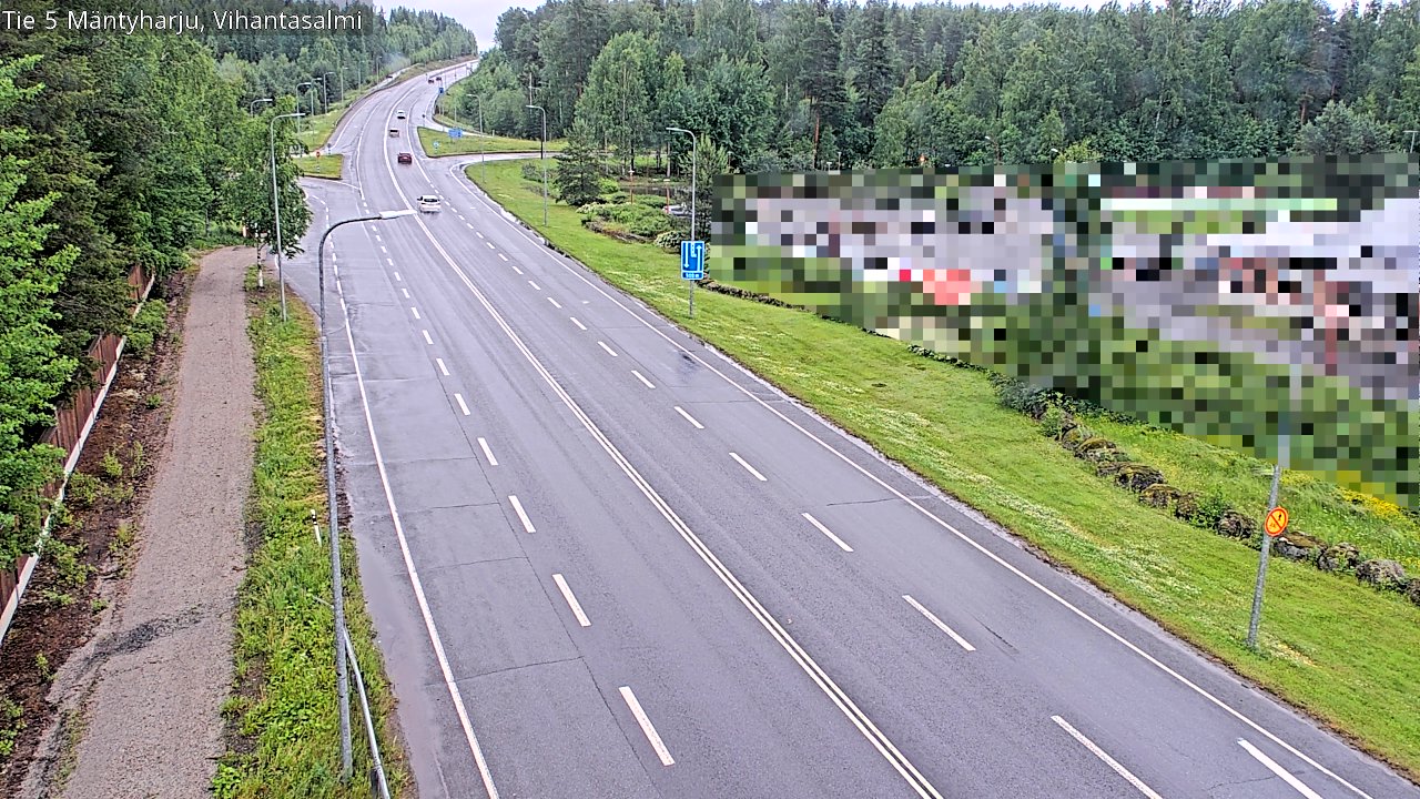 Weather Camera Image Väg 5 Mäntyharju, Vihantasal, Mäntyharju, Etelä-Savo