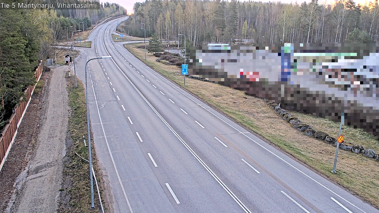 Weather Camera Image Väg 5 Mäntyharju, Vihantasal, Mäntyharju, Etelä-Savo