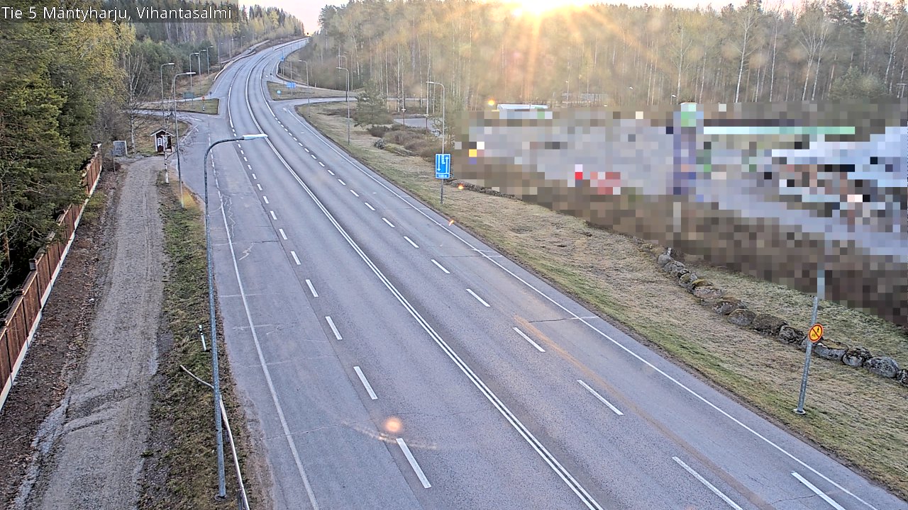 Weather Camera Image Väg 5 Mäntyharju, Vihantasal, Mäntyharju, Etelä-Savo
